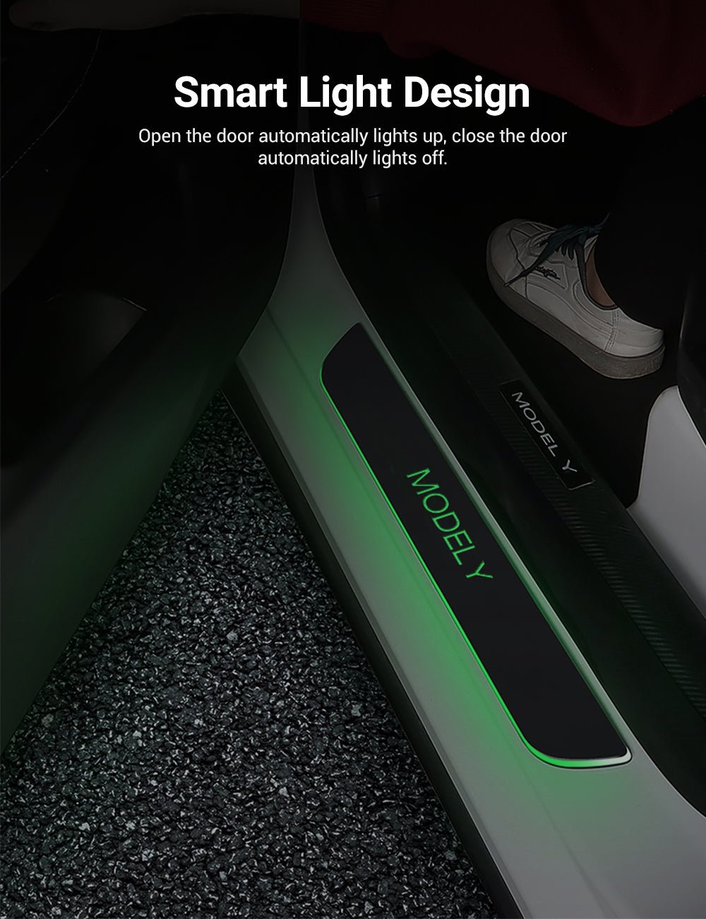 テスラ モデルY/3/S/X用 LED カラフルライト ドアシル