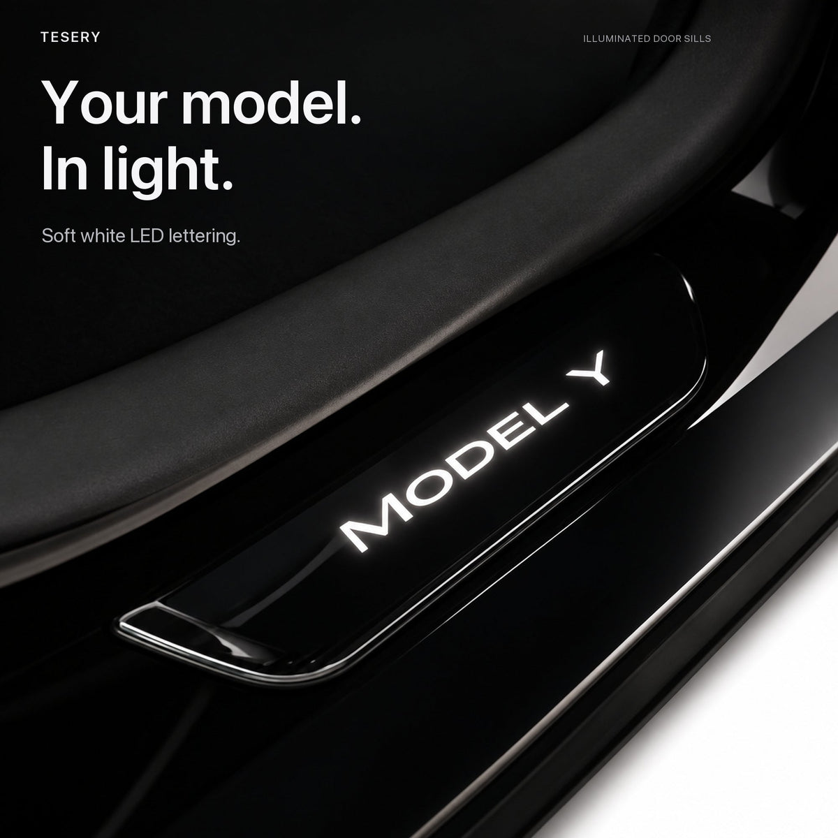 LED illuminated Welcome Pedal Door Sill Protector for Model Y / 3 | TESERY - Tesery Official Store