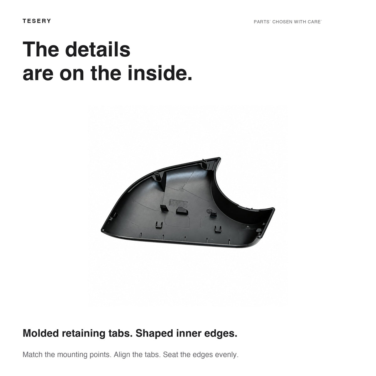 Lower Mirror Cover for Tesla Model Y / YL - Tesery Official Store