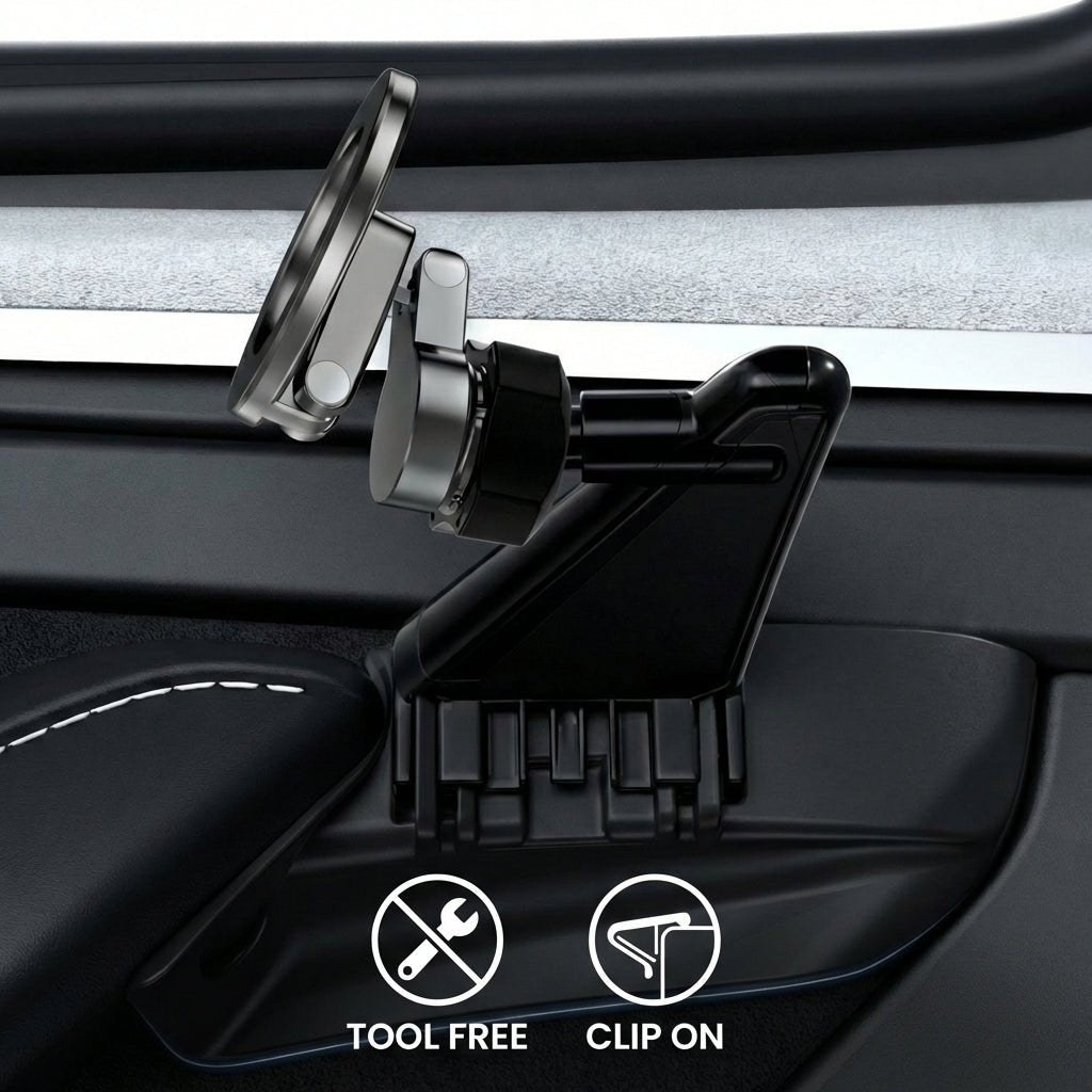 Magnetic Driver Side Door Phone Mount for Tesla Model 3 Highland & Mod