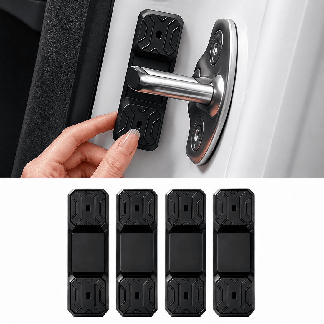 Magnetic Silicone Door Latch Dampers for Model 3 / Y (4-Pack) - Tesery Official Store