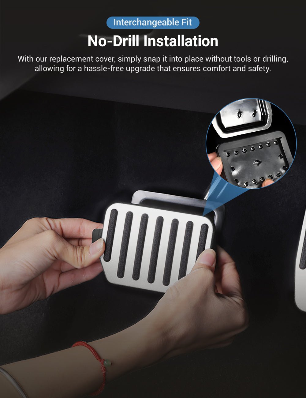 both pedals pressed tesla Metal Gas And Brake Pedal for Tesla Model S/X 2017-2021