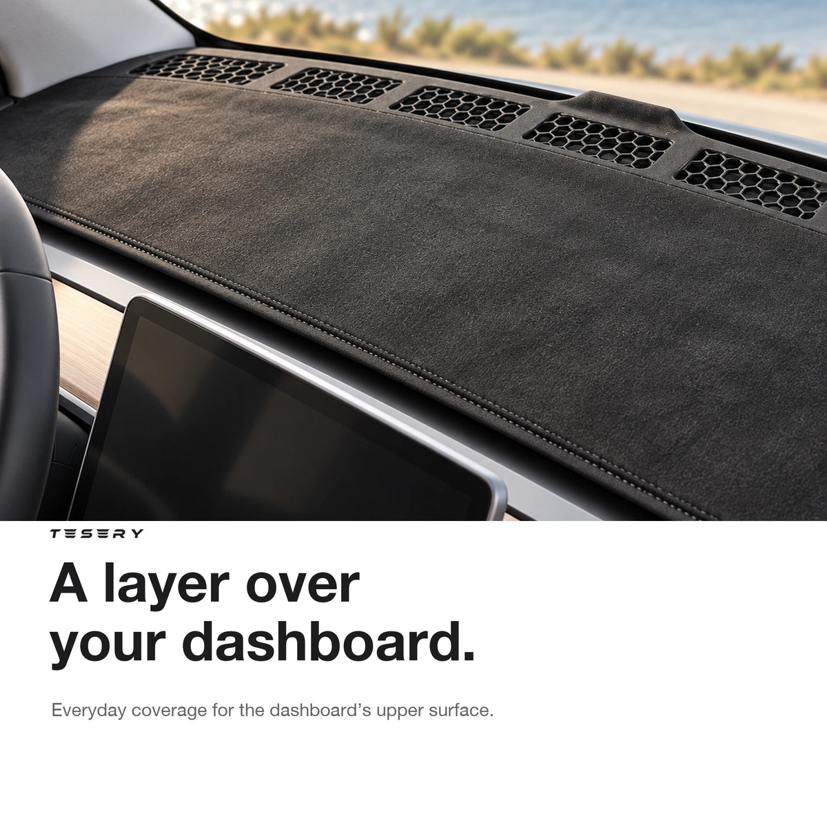 Microfiber Dashboard Cover for Tesla Model 3 & Model Y - Tesery Official Store