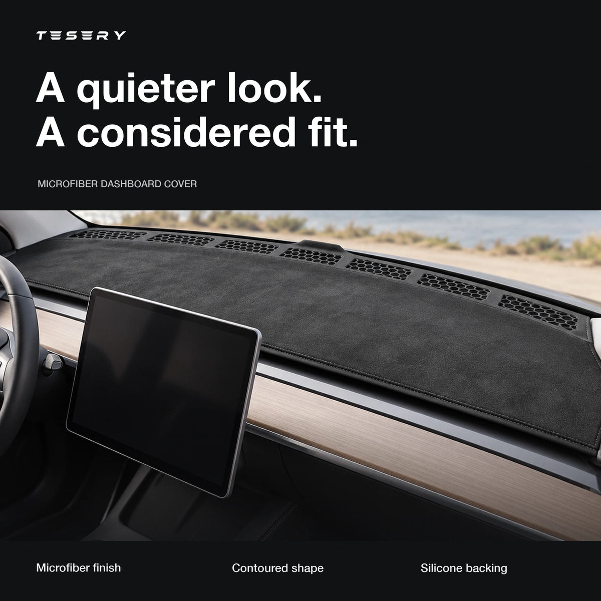Microfiber Dashboard Cover for Tesla Model 3 & Model Y - Tesery Official Store
