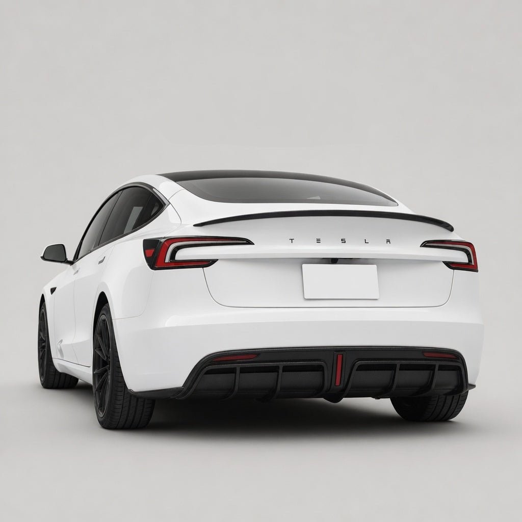 Model 3 Highland Real Carbon Fiber Rear Diffuser | Tesery