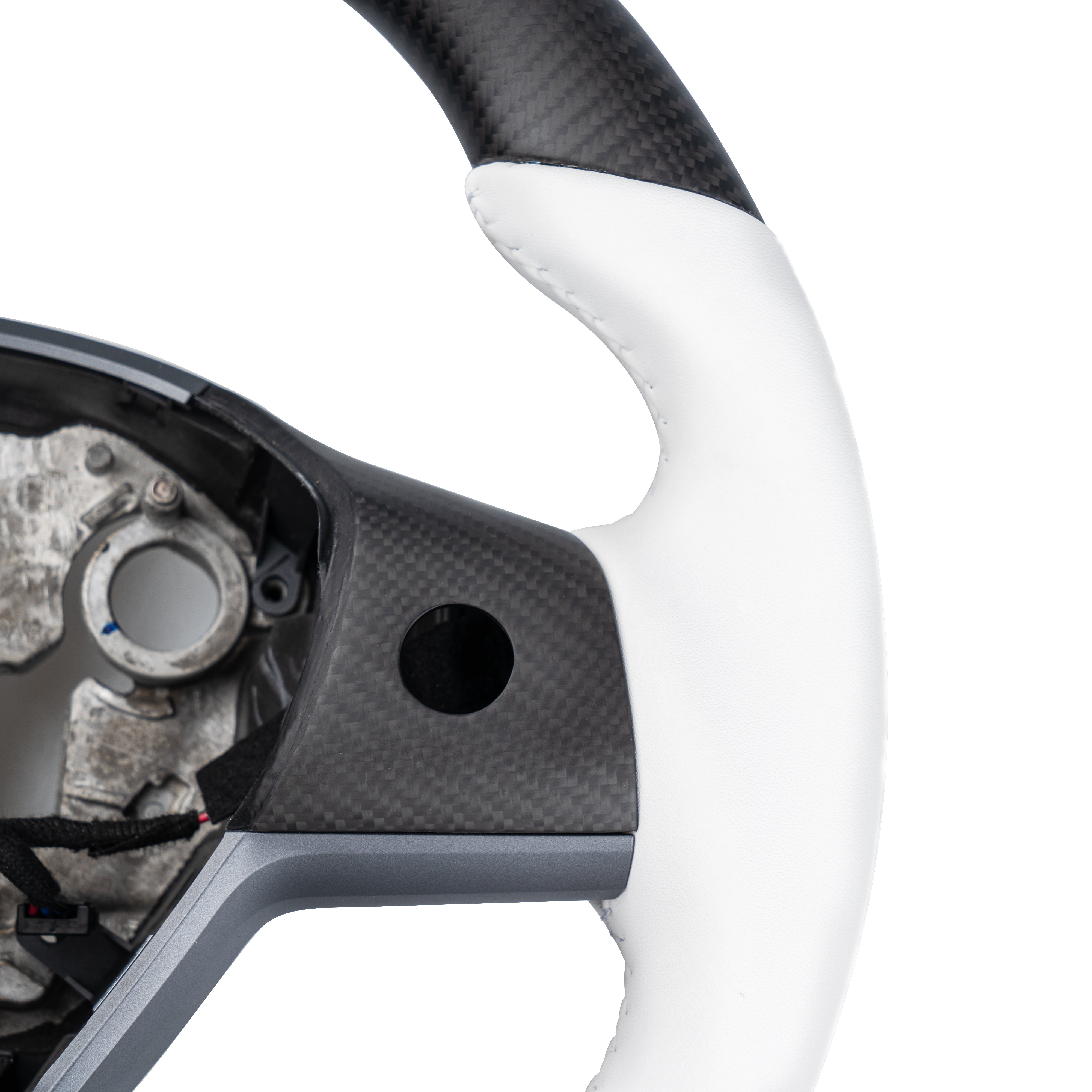 Model 3 / Y Sport Round Carbon Fiber Steering wheel