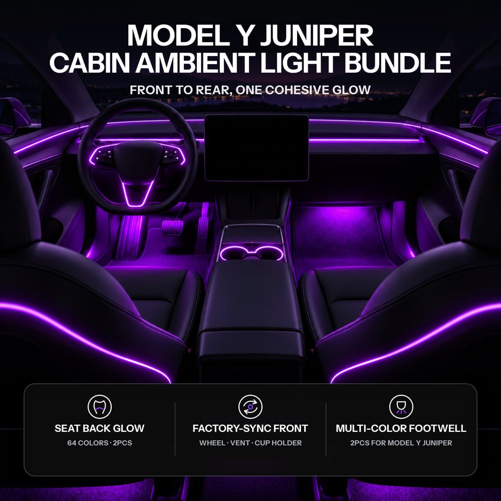 Model Y Juniper Cabin Ambient Light Upgrade Bundle - Tesery Official Store
