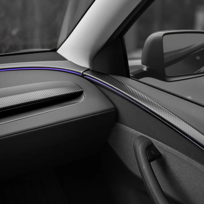 Model Y Juniper Real Dry Carbon Fiber Dashboard & Interior Trim Kit (10-Piece) - Tesery Official Store
