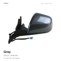 Gray LH complete side mirror assembly for Tesla Model Y Juniper and Model YL, painted housing with mounting base and wiring