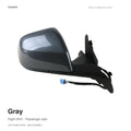Gray RH complete side mirror assembly for Tesla Model Y Juniper and Model YL, painted housing with mounting base and wiring