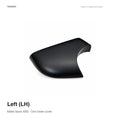 Matte black Left (LH) lower mirror cover for Tesla Model Y 2020–2026 including Juniper, one replacement shell