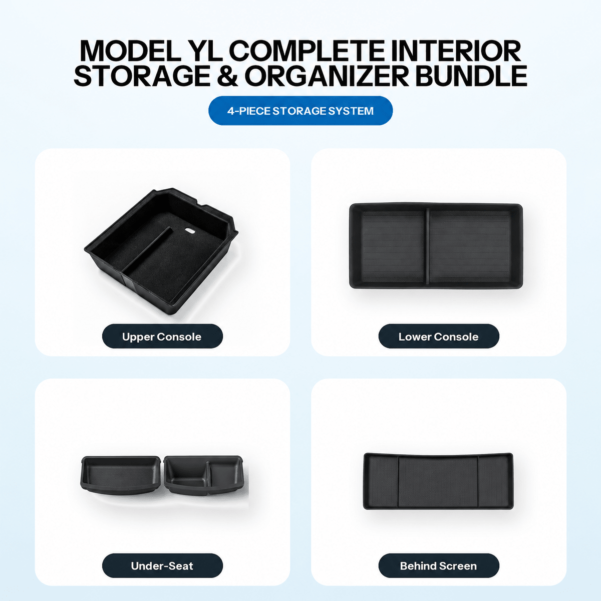 Model YL Complete Interior Storage & Organizer Kit (5-Piece) - Tesery Official Store