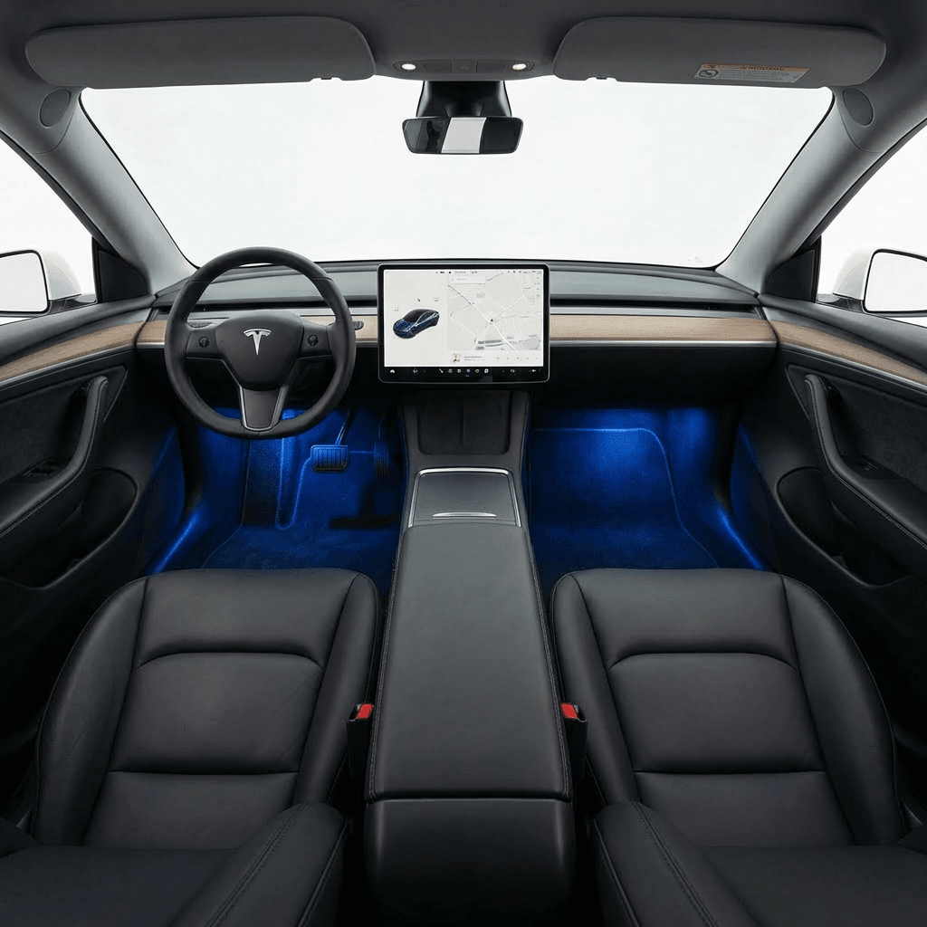 Rgb Led Footwell TESERY Multi-Color RGB Footwell LED Lights for Model 3/Y/S