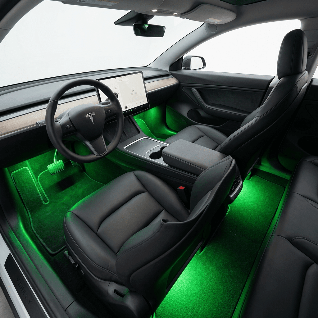 Rgb Led Footwell TESERY Multi-Color RGB Footwell LED Lights for Model 3/Y/S