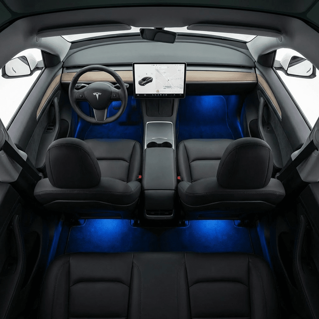 Rgb Led Footwell TESERY Multi-Color RGB Footwell LED Lights for Model 3/Y/S