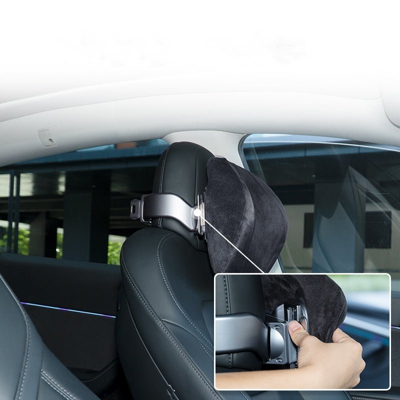 Almohada Para Reposacabezas De Coche – Espuma De Memoria, Soporte Ergonómico Para Cuello, Compatible Con Tesla Model S/X/3/Y Y Cybertruck