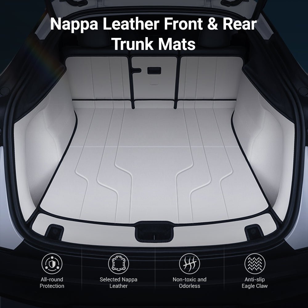 Nappa Leather Trunk Mat for Model Y Juniper (7 PCS) - Tesery Official Store