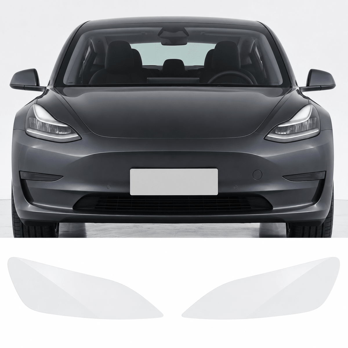Pre-Cut TPU Headlight Protection Film for Model 3 | Clear, Smoked & Photochromic - Tesery Official Store