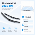 Premium Rubber Windshield Wiper Blades for Model YL 2026+ - Tesery Official Store