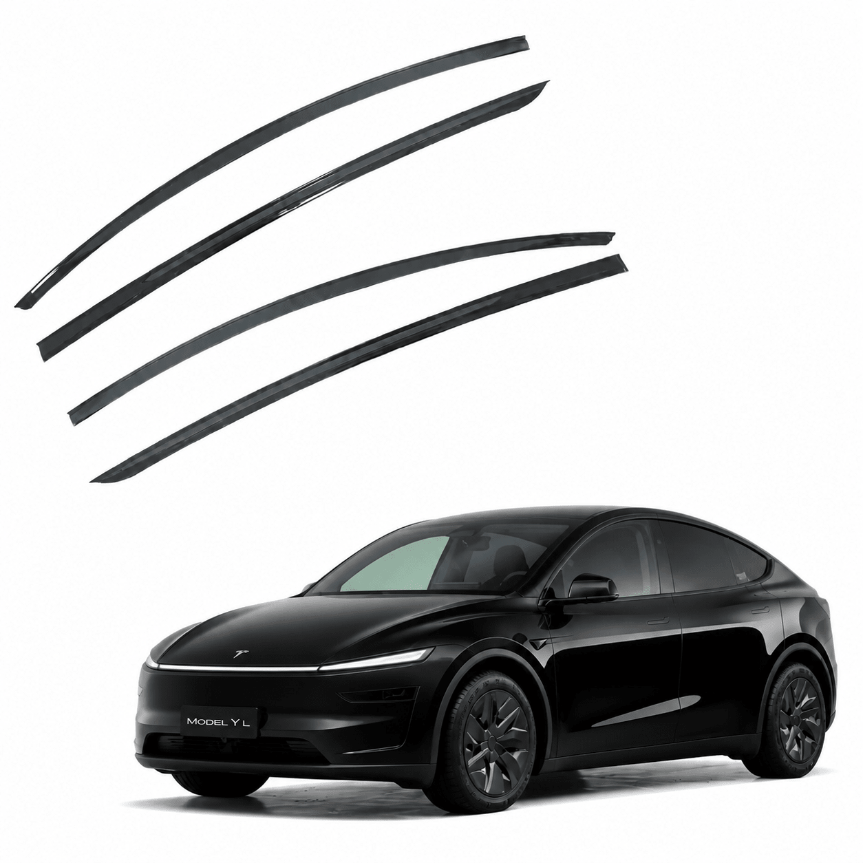 Rain Guards Window Vent Visors for Tesla Model YL 6-Seater 2026+ (4-Piece) - Tesery Official Store