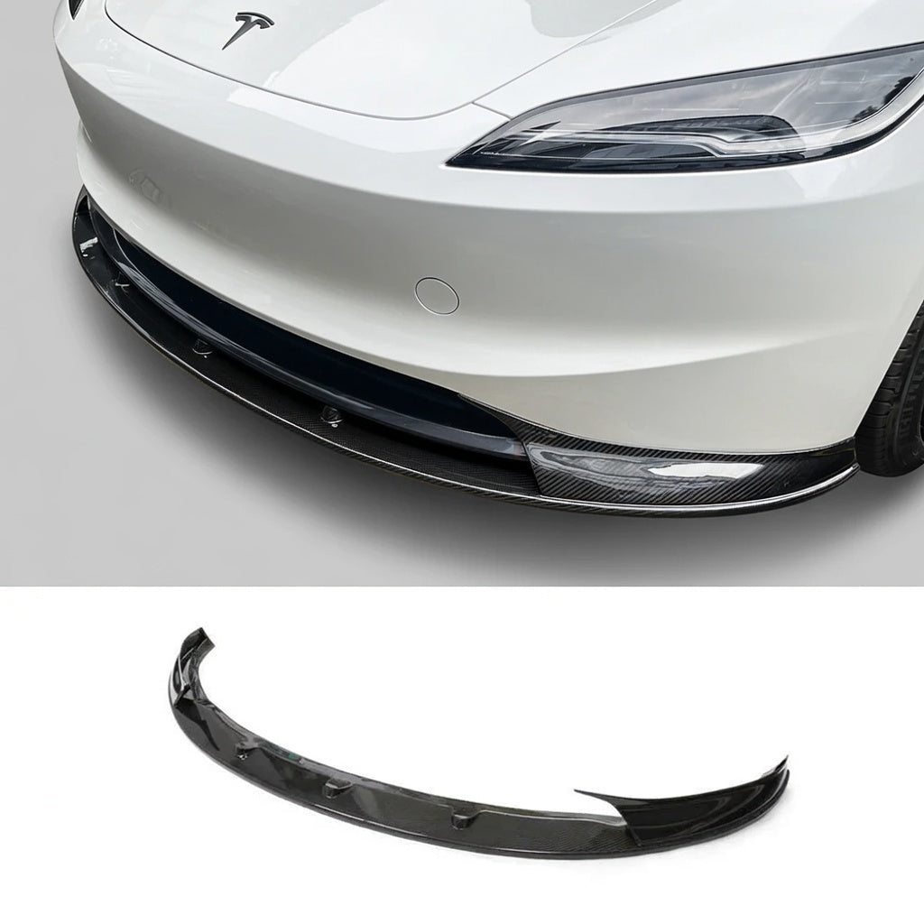 Real Carbon Fiber Aero Front Lip Spoiler for Model 3 Highland 2024+ - Tesery Official Store