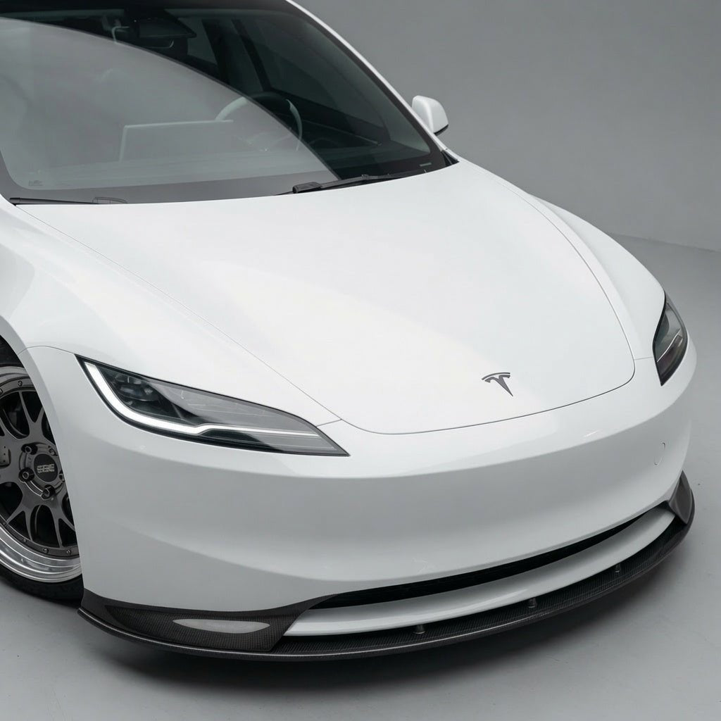 Real Carbon Fiber Aero Front Lip Spoiler for Model 3 Highland 2024+ - Tesery Official Store