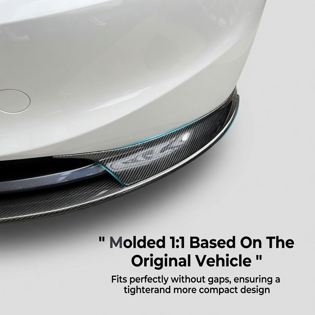 Real Carbon Fiber Aero Front Lip Spoiler for Model 3 Highland 2024+ - Tesery Official Store