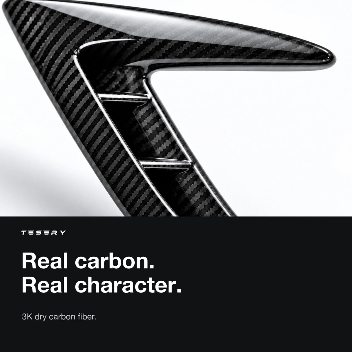 Real Carbon Fiber Front Intake Air Blades Trim for Model 3 Highland Performance 2024+ - Tesery Official Store