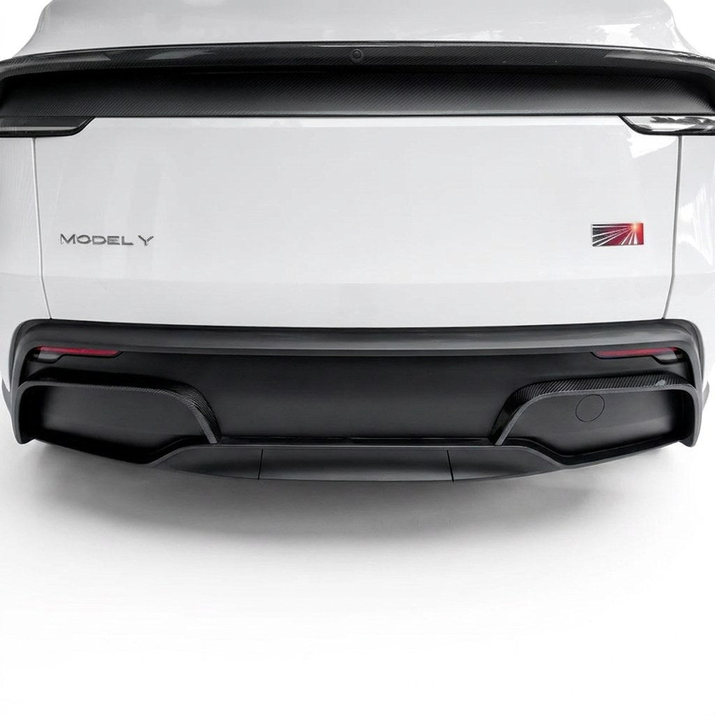 Real Carbon Fiber Rear Diffuser Bumper Trim for Model Y Juniper - Tesery Official Store
