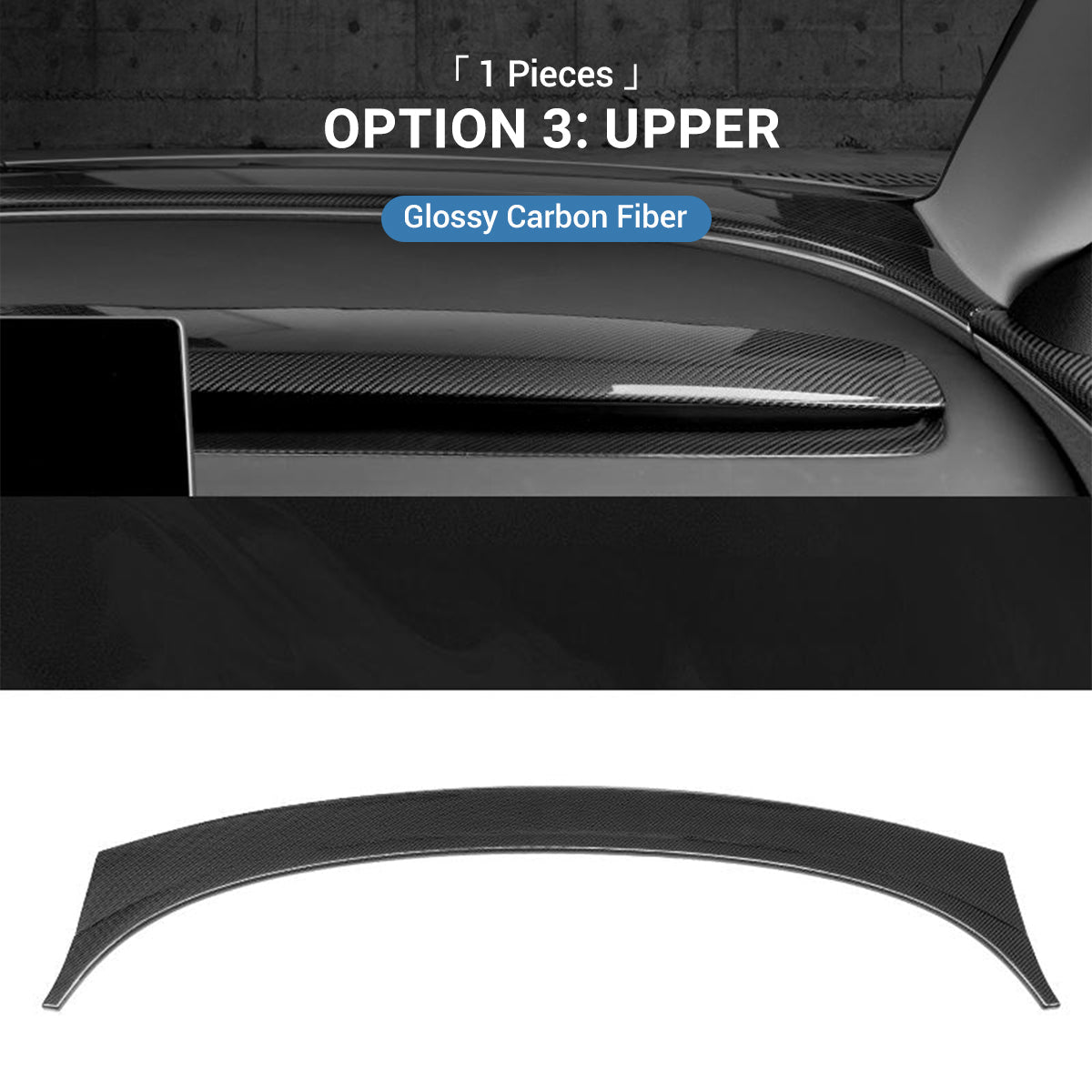 Real Dry Carbon Fiber Dashboard Cover Overlay for Model 3 Highland & Model Y Juniper - Tesery Official Store