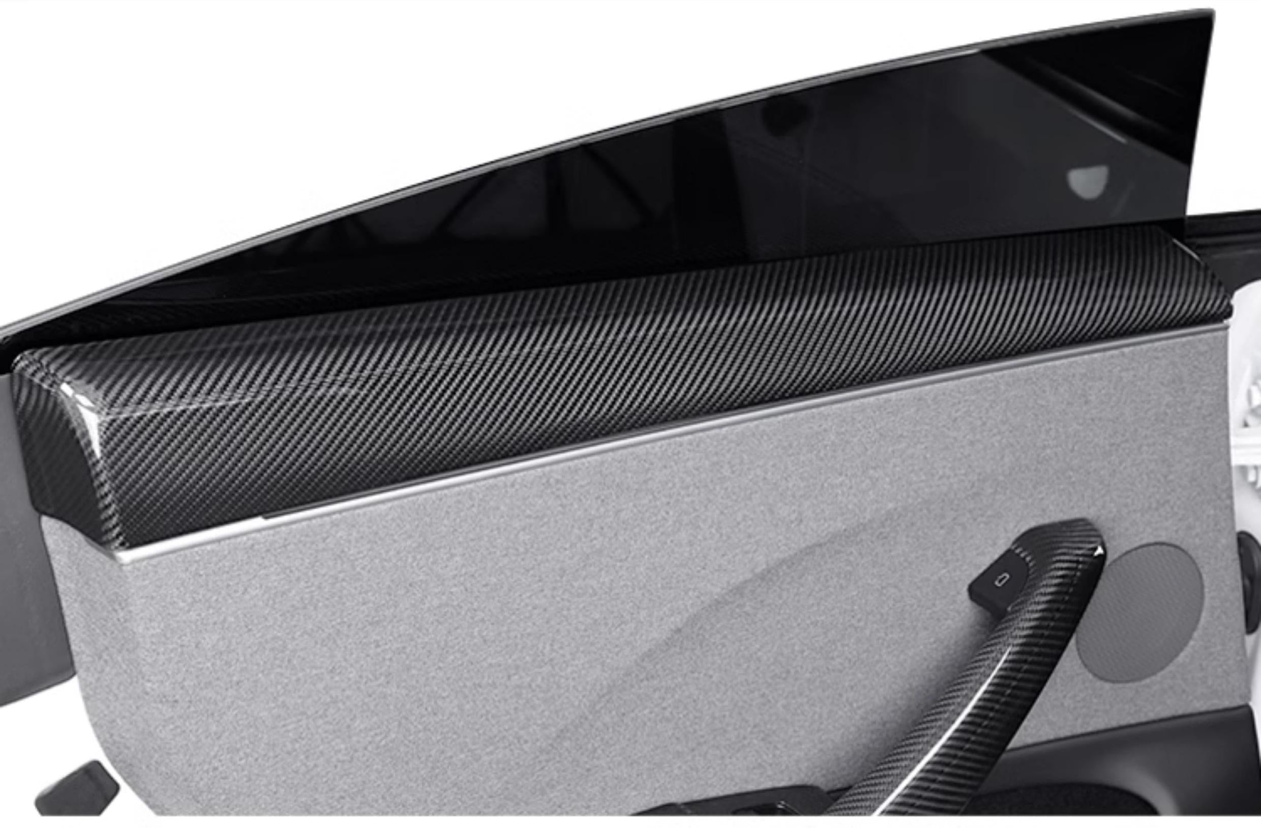 Real Dry Carbon Fiber Door Sill Strip Cover for Model 3 / Y