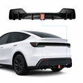 Rear Bumper Lip Spoiler & Diffuser with Flashing LED Pilot Brake Light for Model Y Juniper - Tesery Official Store