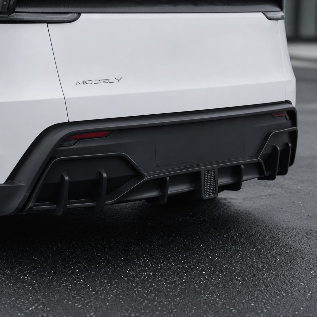 Rear Bumper Lip Spoiler & Diffuser with Flashing LED Pilot Brake Light for Model Y Juniper - Tesery Official Store