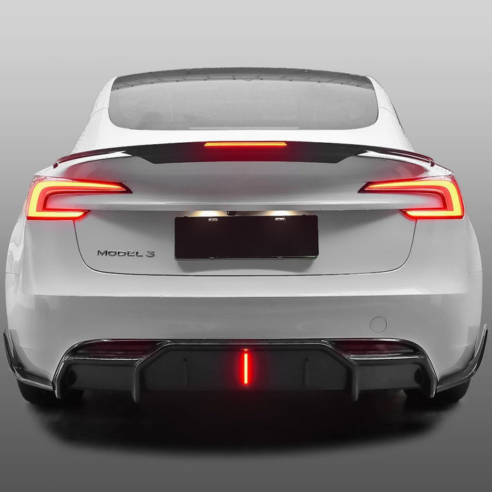 Land Ghost LED Rear Spoiler on Tesla Model 3 Highland