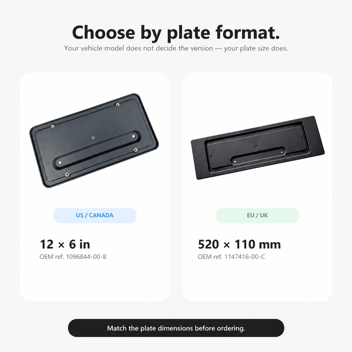 Rear License Plate Bracket for Tesla Model 3/Y | US & EU - Tesery Official Store