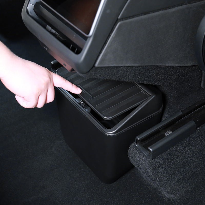 TSELLER Silicone Trash Can & Organizer For Tesla Model Y (2020-2025) - Rear Center Console Storage Bin
