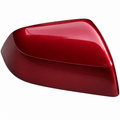 Opposite-side glossy red mirror cover shell displayed on white.