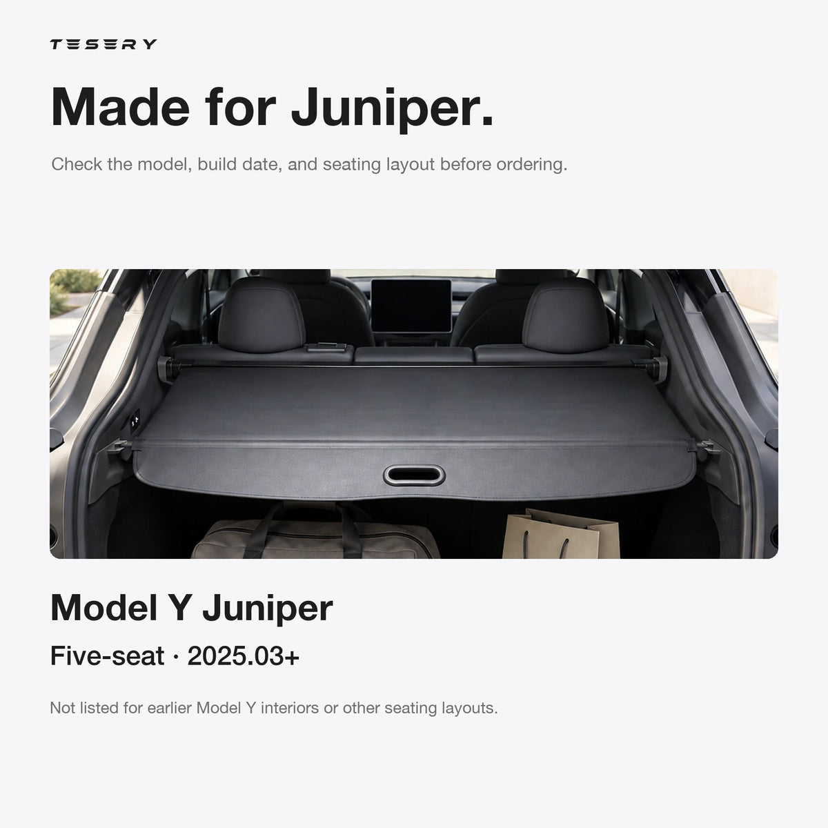 Tesla Model Y Juniper 収納カバー（格納式）| TESERY