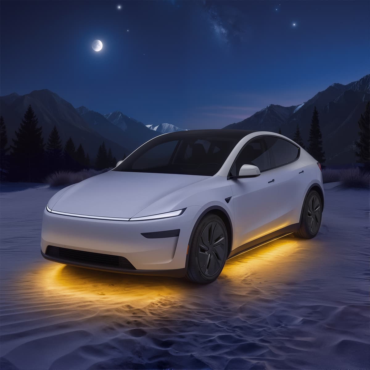 テスラ　アンビエントライト(モデル3/Y/ハイランド/ジュニパー)取り付け可能 テスラ モデルY ジュニパー / モデル3 ハイランド LEDシャーシ