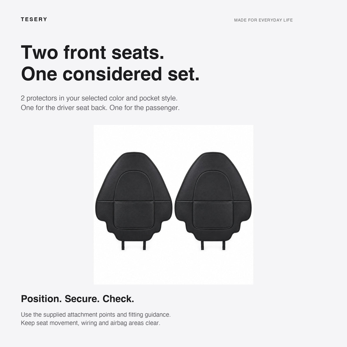 Seat Back Protector for Tesla Model 3 Highland & Model Y Juniper (2pcs) - Tesery Official Store