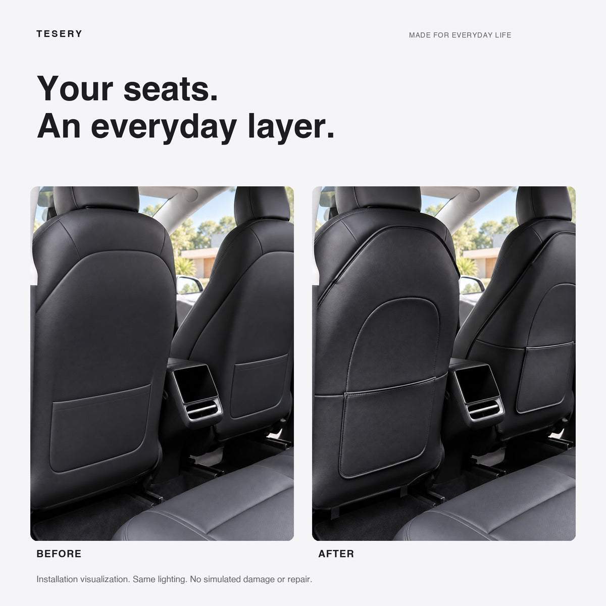 Seat Back Protector for Tesla Model 3 Highland & Model Y Juniper (2pcs) - Tesery Official Store