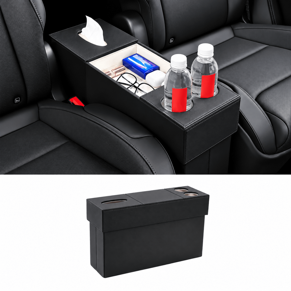Second-Row Aisle Storage Organizer for Tesla Model YL 2026+ (6-Seater) - Tesery Official Store