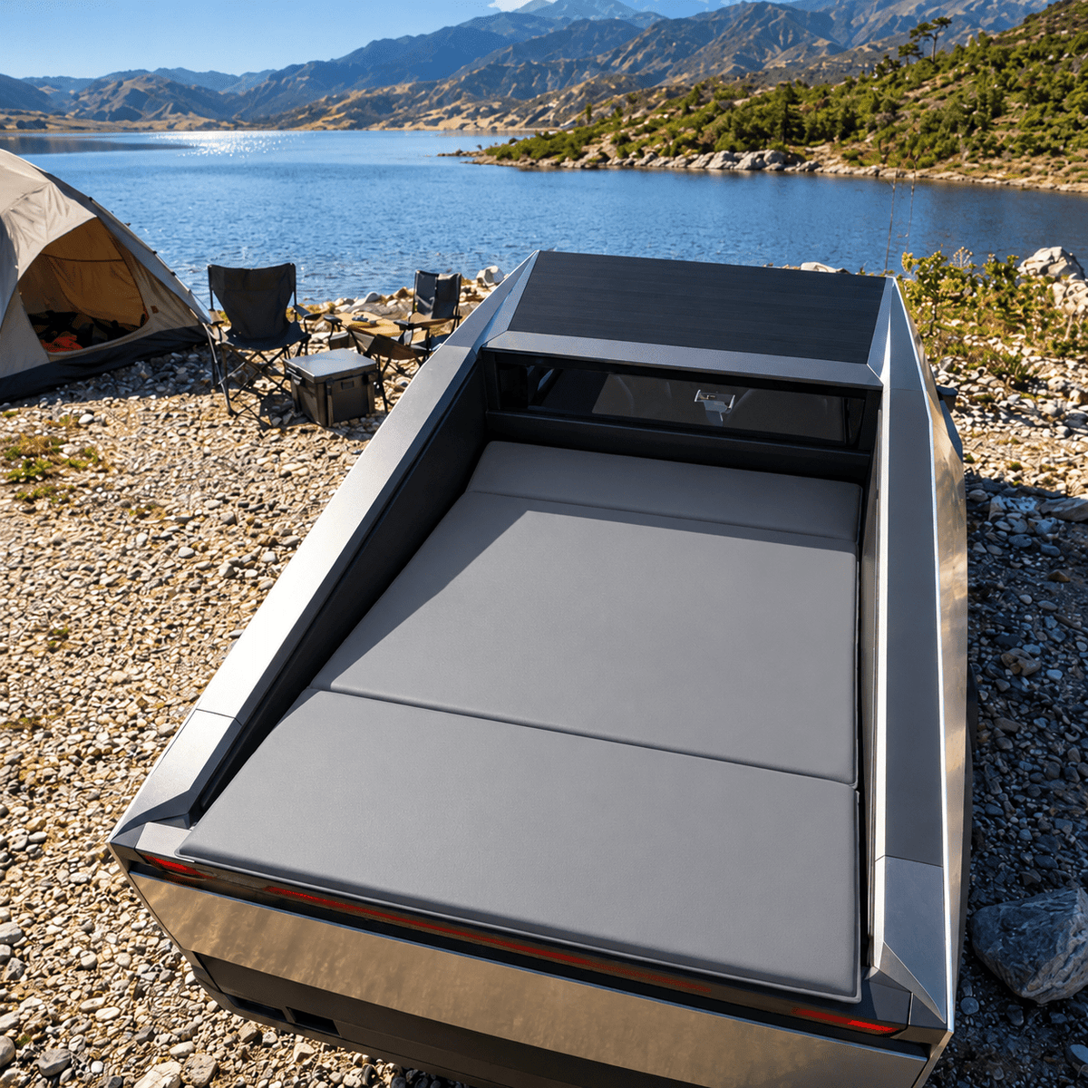Self-Inflating Truck Bed Mattress & Frunk Pad Set for Cybertruck 2024+ - Tesery Official Store
