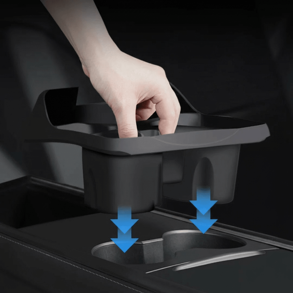 Silicone Center Console Cup Holder Insert for Model 3 & Model Y | Anti - Spill - Tesery Official Store