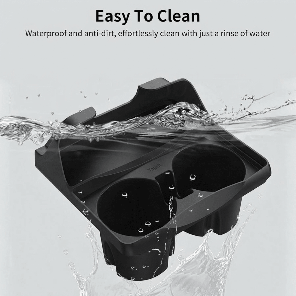 Silicone Center Console Cup Holder Insert for Model 3 & Model Y | Anti - Spill - Tesery Official Store