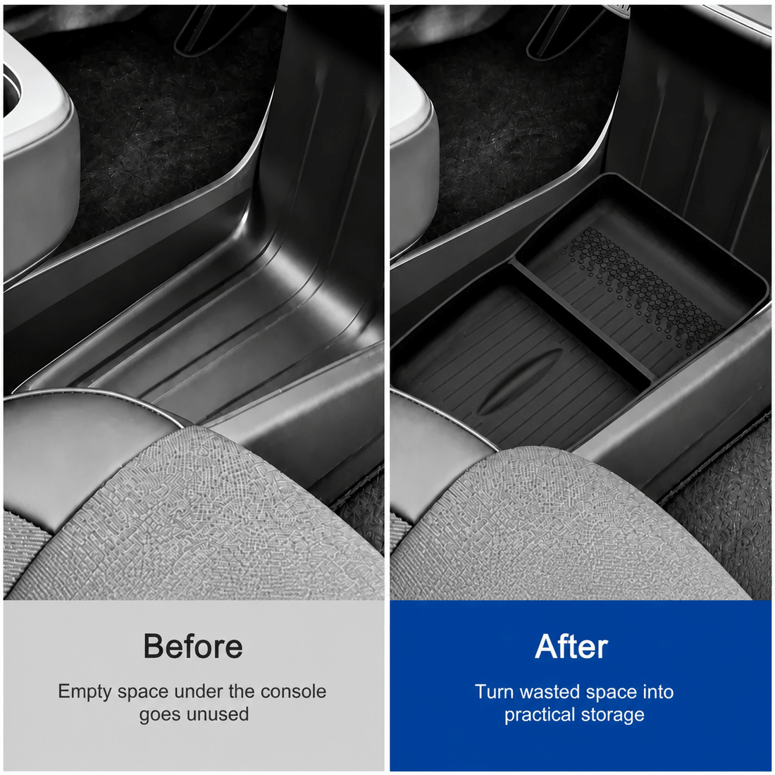Silicone Center Console Lower Tray Mat for Model Y Standard 2026+ - Tesery Official Store