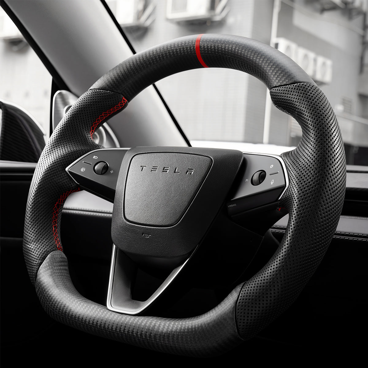 Sport Carbon Fiber Steering Wheel for Model 3 Highland / Model Y Juniper - Tesery Official Store