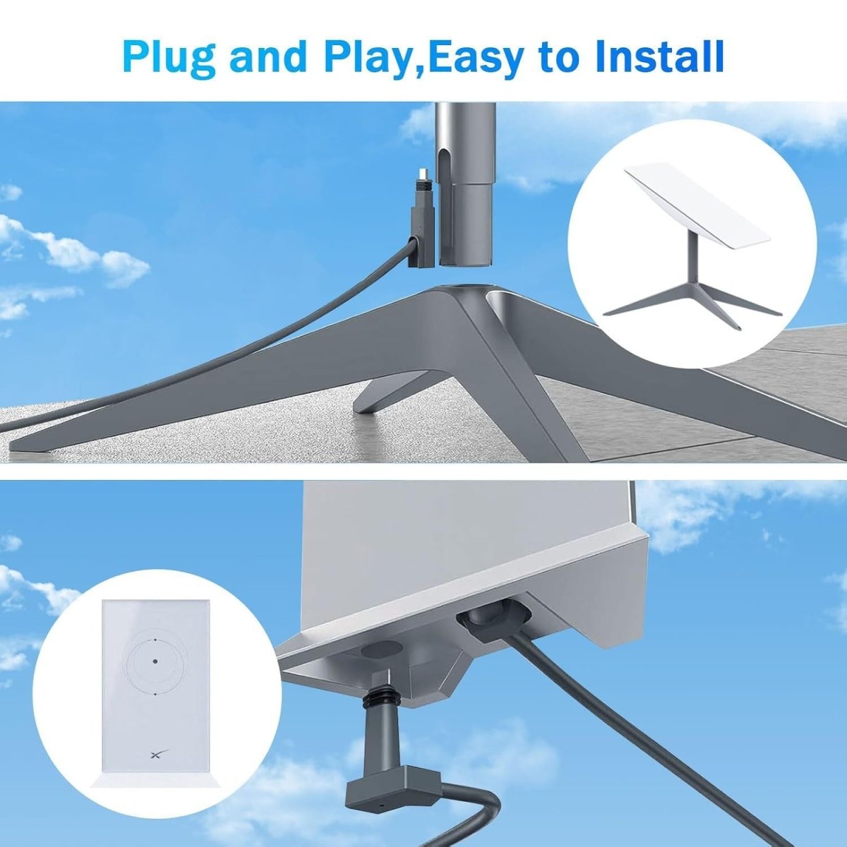 Starlink Gen 2 Ethernet Cable: High - Speed, All - Weather Replacement - Tesery Official Store