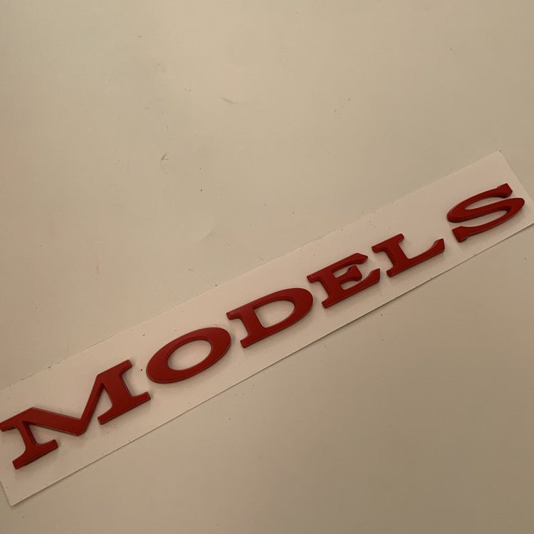 Tesla Model S Rear Emblem Let TESLA Letter Emblems Tailgate 3D ABS Multiple Colors All Models Easy ...