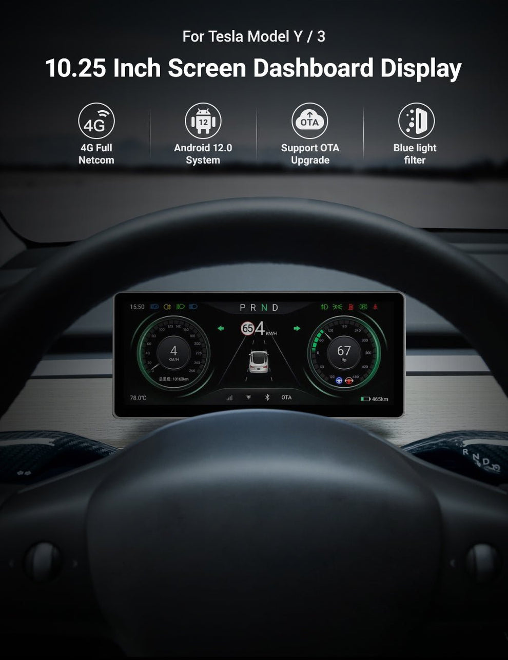 TESERY 6.2'' Dashboard Screen Display for Tesla Model 3 / Model Y